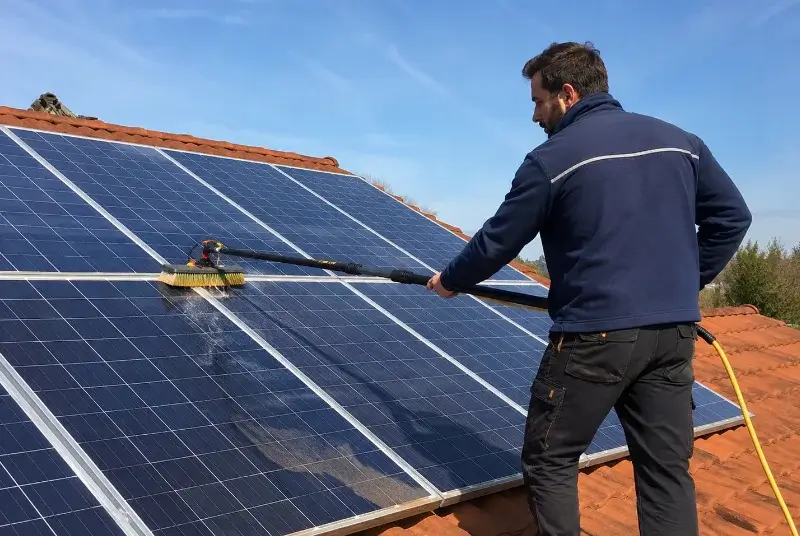Nettoyage et entretien de panneaux solaires à Montracol